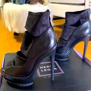 HERVE LEGER HIGH HEELS BOOTS